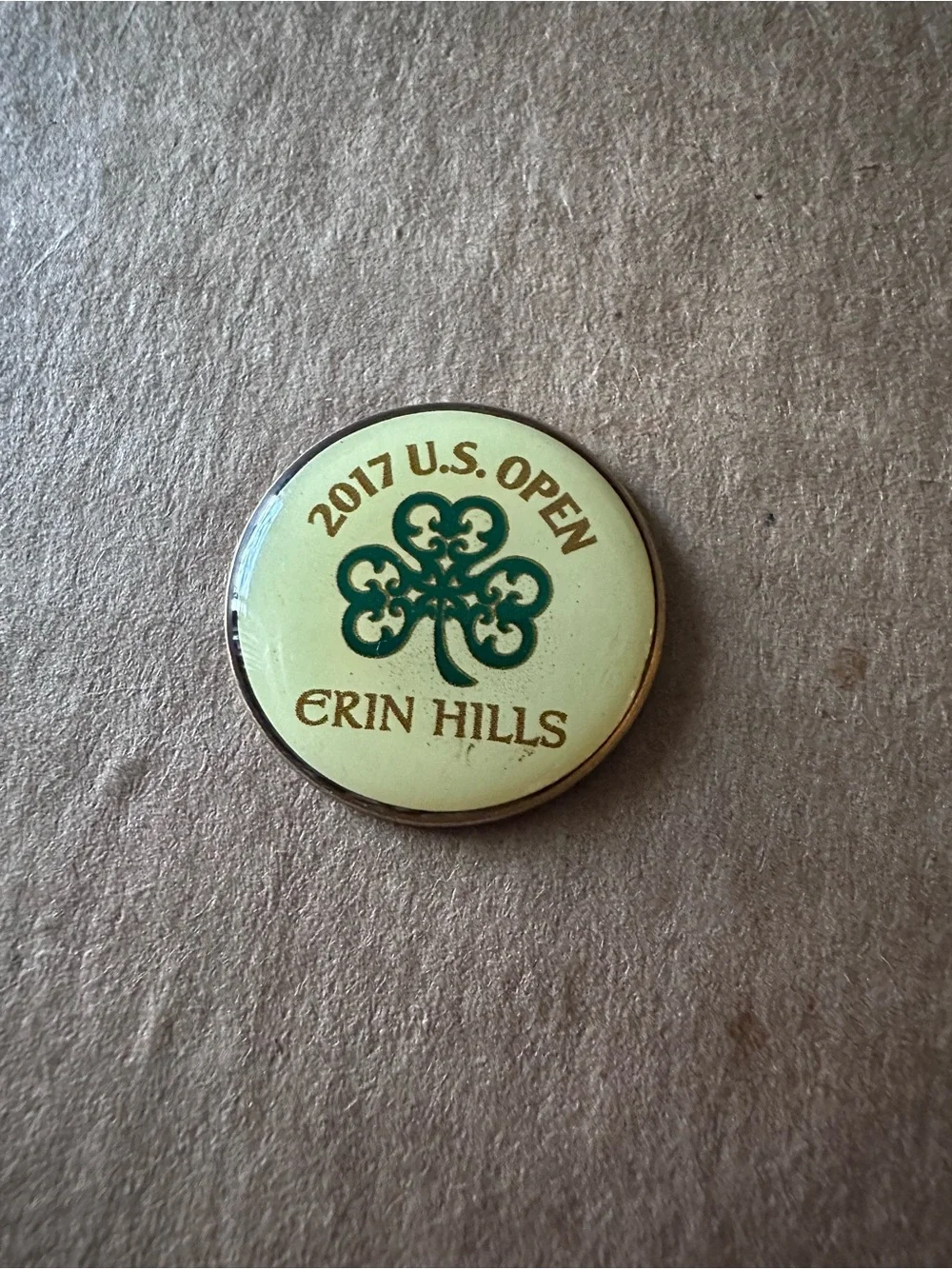 2017 U.S. Open Erin Hills Clover Shamrock Enameled Metal 1